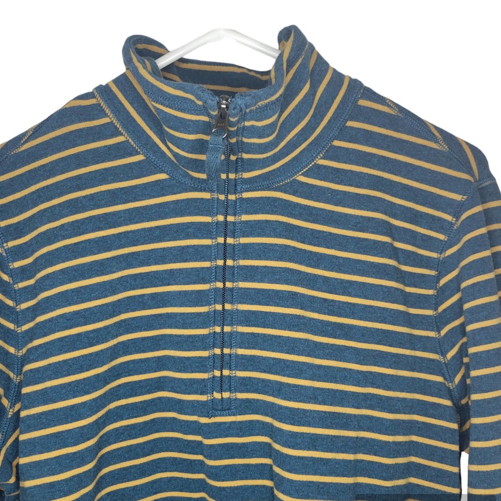 L.L. Bean Women's Large Ultrasoft Yellow & Green Quarter Zip Pullover